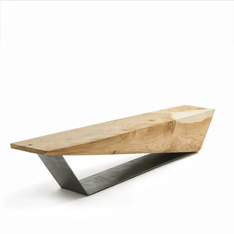 

American homestay villa creative rest stool hotel log long stool