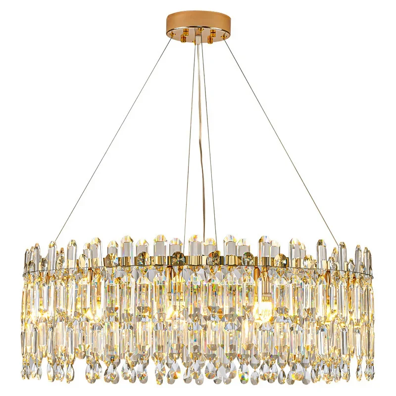 

Postmodern minimalist light luxury crystal lamp minimalist creative bedroom restaurant chandelier
