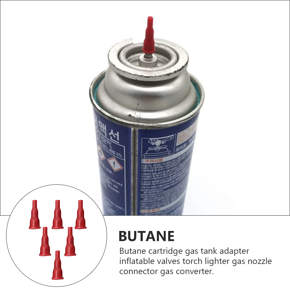 6 Pcs Gas Can Tank Filling Valve Inflation Valves Accessories Connector Red Nozzle Refill