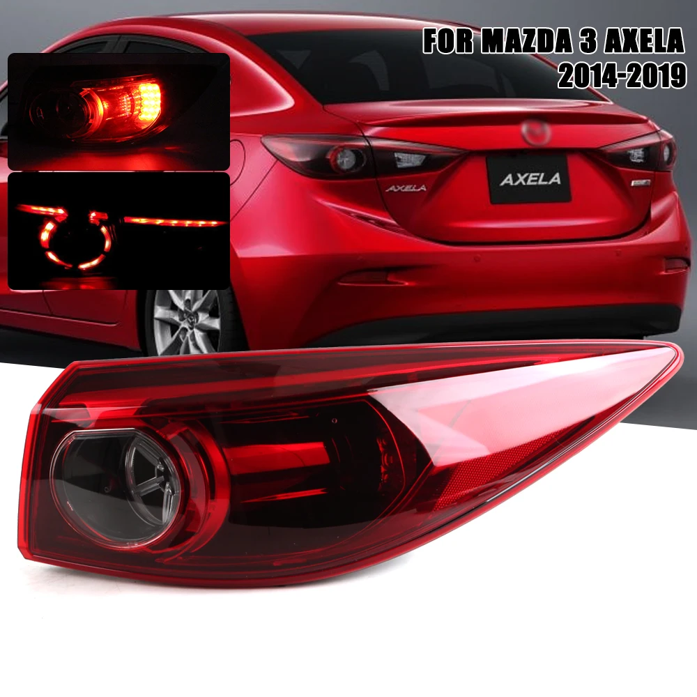 

Светодиодный задний фонарь для Mazda 3 Axela 2014-2019, сигнальная лампа стоп-сигнала, сигнальная лампа бампера, предупреждающий световой сигнал