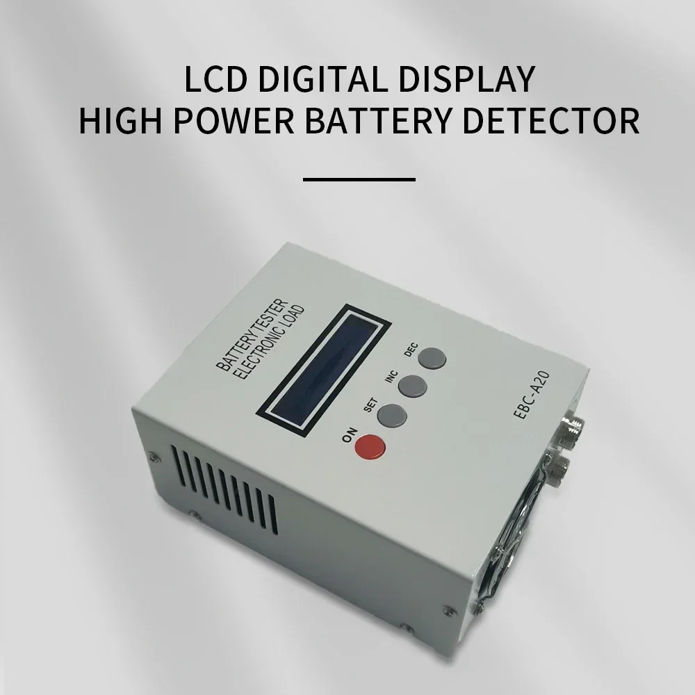 EBC‑A20 Battery Capacity Tester, ‑Acid Lithium Iron Battery Load Tester 5A Charge 20A Discharge Electronic Load Meter