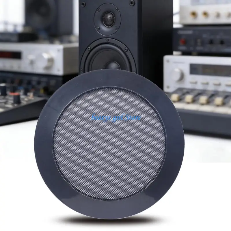 C7AB 5inch Speaker Grill Cover Sound Loudspeaker Box Decorative Circle Metal Mesh
