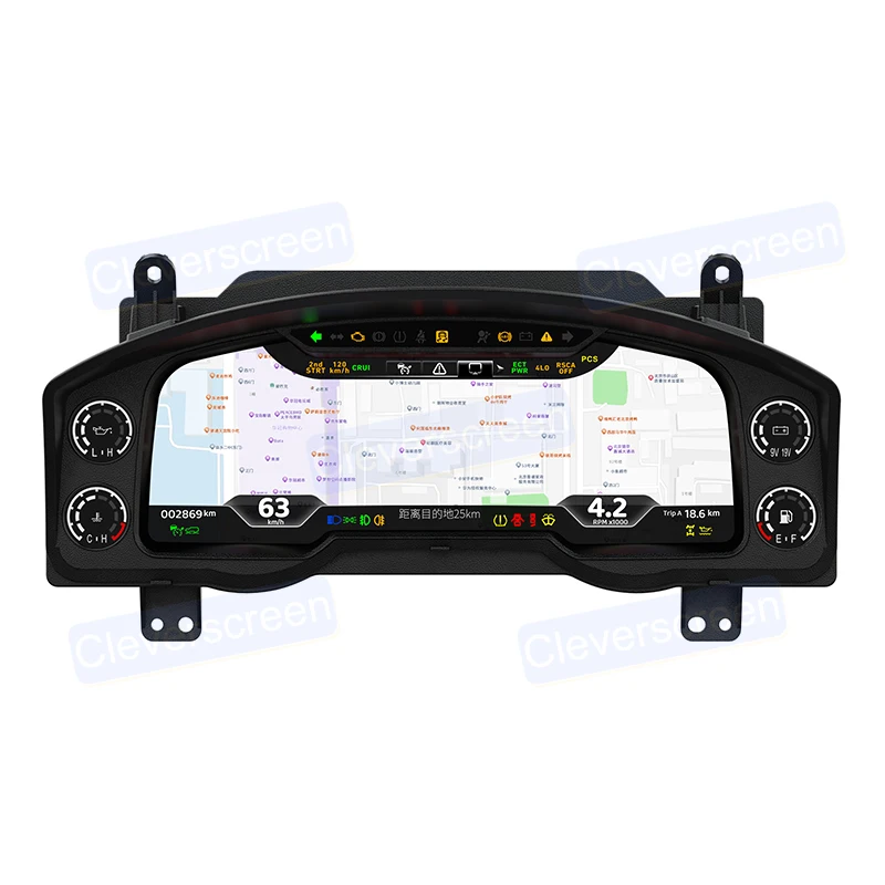 12.3''Car Digital Dashboard LCD Instrument Panel Speedometer for  2008-2015 Land Cruiser Car Cluster
