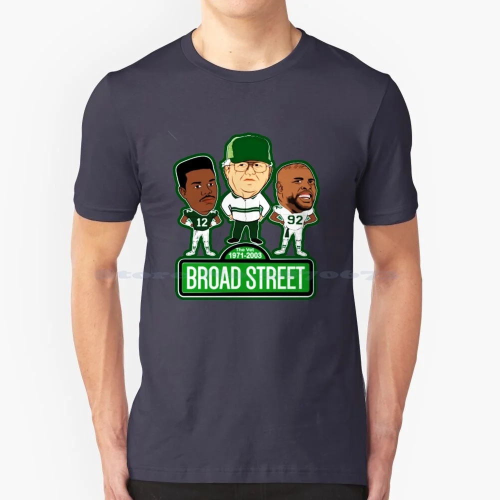 Broad Street Veterans Stadium T Shirt 100% Cotton Tee Buddy Ryan Philadelphia Iggles Broad Street Bullies Christmas Reggie