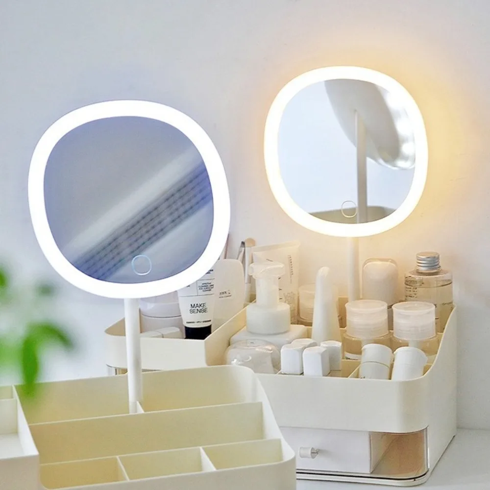 

Drawer Style Cosmetic Storage Box with Mirror Big Capacity Stationery Storage Box Makeup Organizer Box Lipsticks
