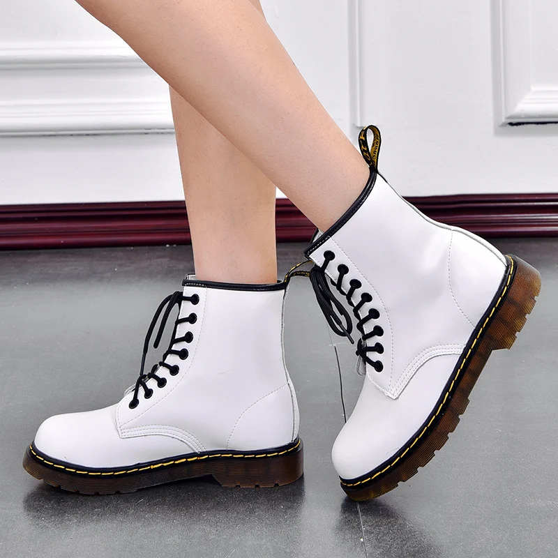 Мужские классические ботинки из натуральной кожи с шестью отверстиями, модные короткие ботильоны для верховой езды в британском стиле, уличные ботинки, размер 35-48, женские ботинки