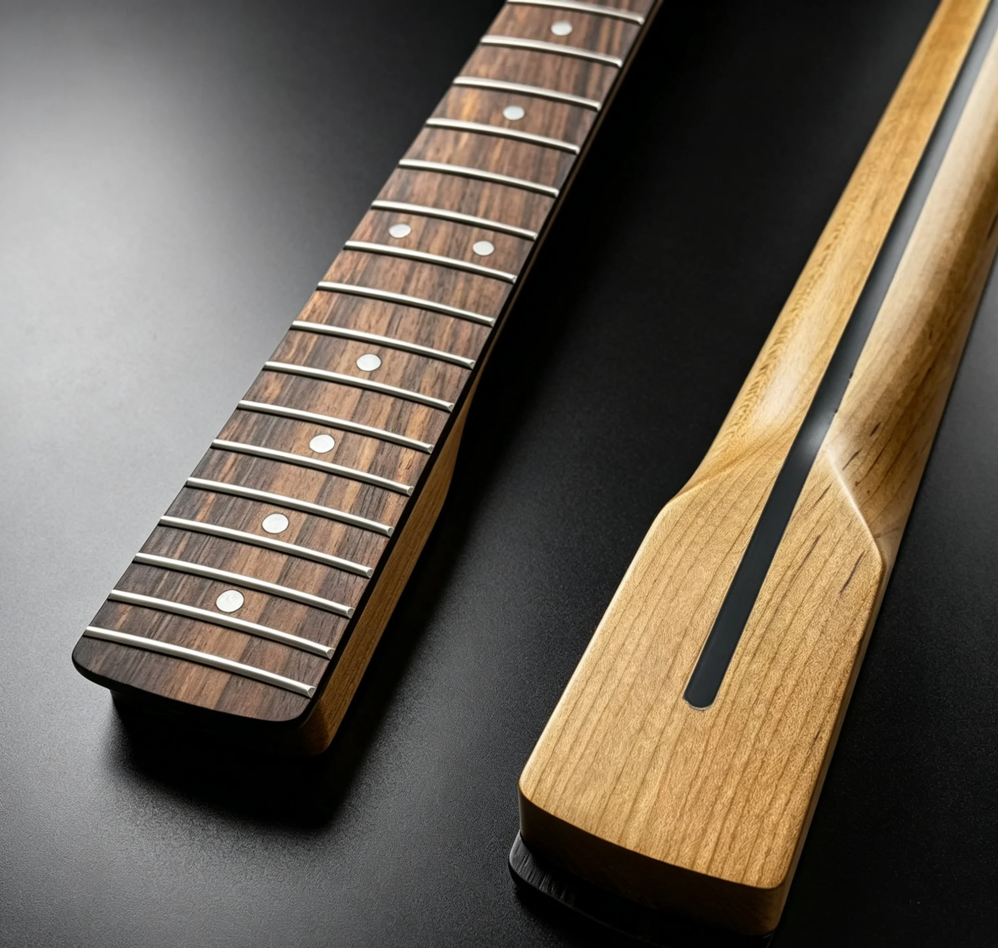 Big Head ST Strat Guitar Neck Roasted Maple 22 Fret Rosewood Fingerboard With Back Carbon Fiber Stabilizing Bar Guitar Building view 5
