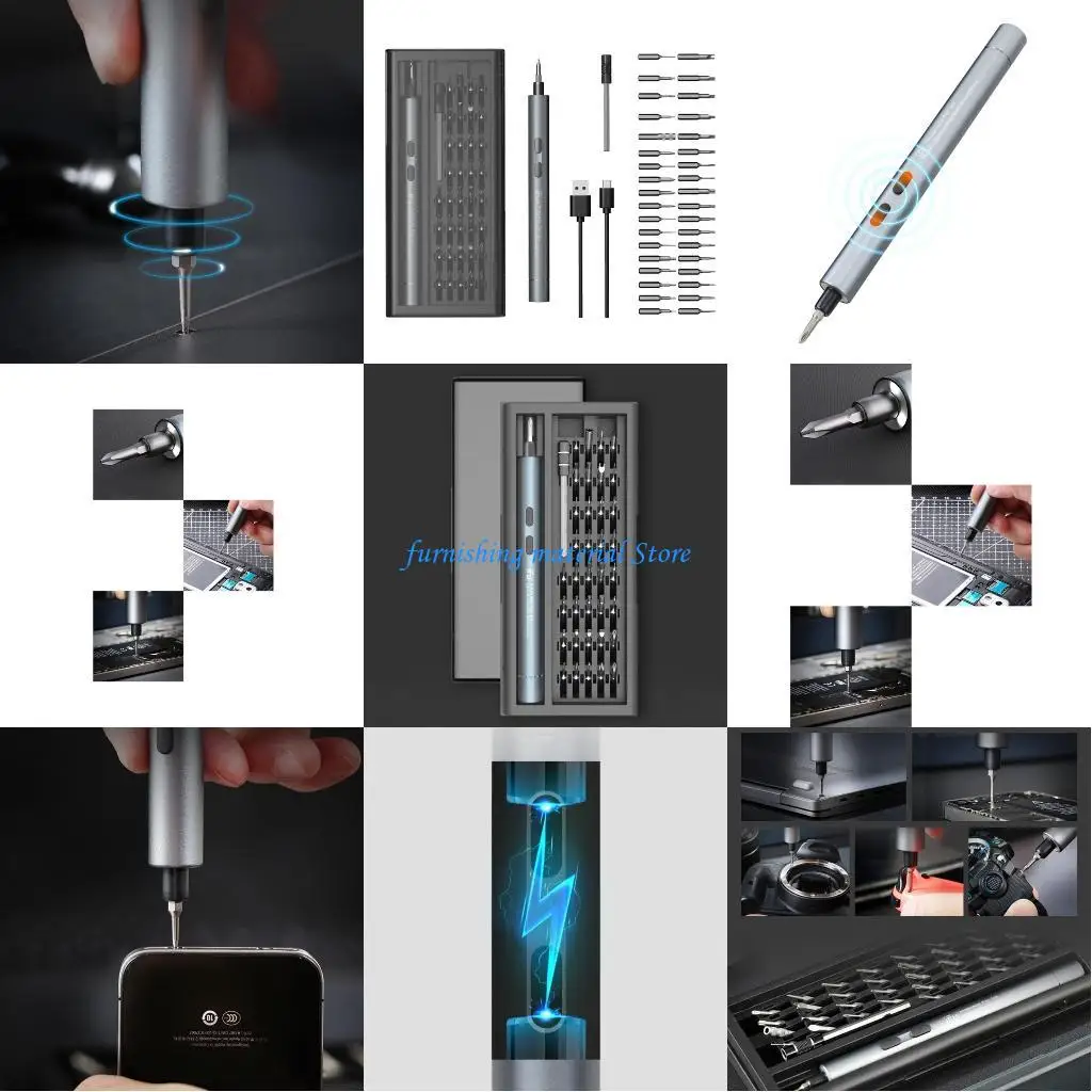 

Y5GD Screwdriver 42 in 1 Rechargeable Cordless Precisions Power Screwdriver Set with Bits LED Lights Power Tool