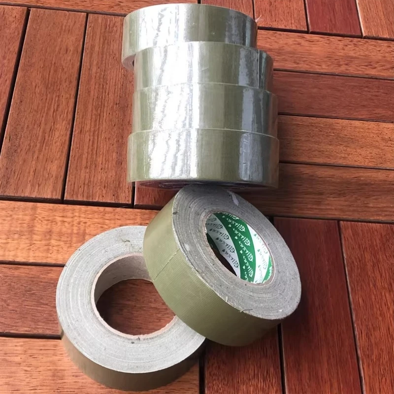 1PCS 50M Long Outdoor Tools Olive Green Silver Dark Green Blue Yellow Pink Black Cloth Base Tape Equipment DIY Single Side Tape