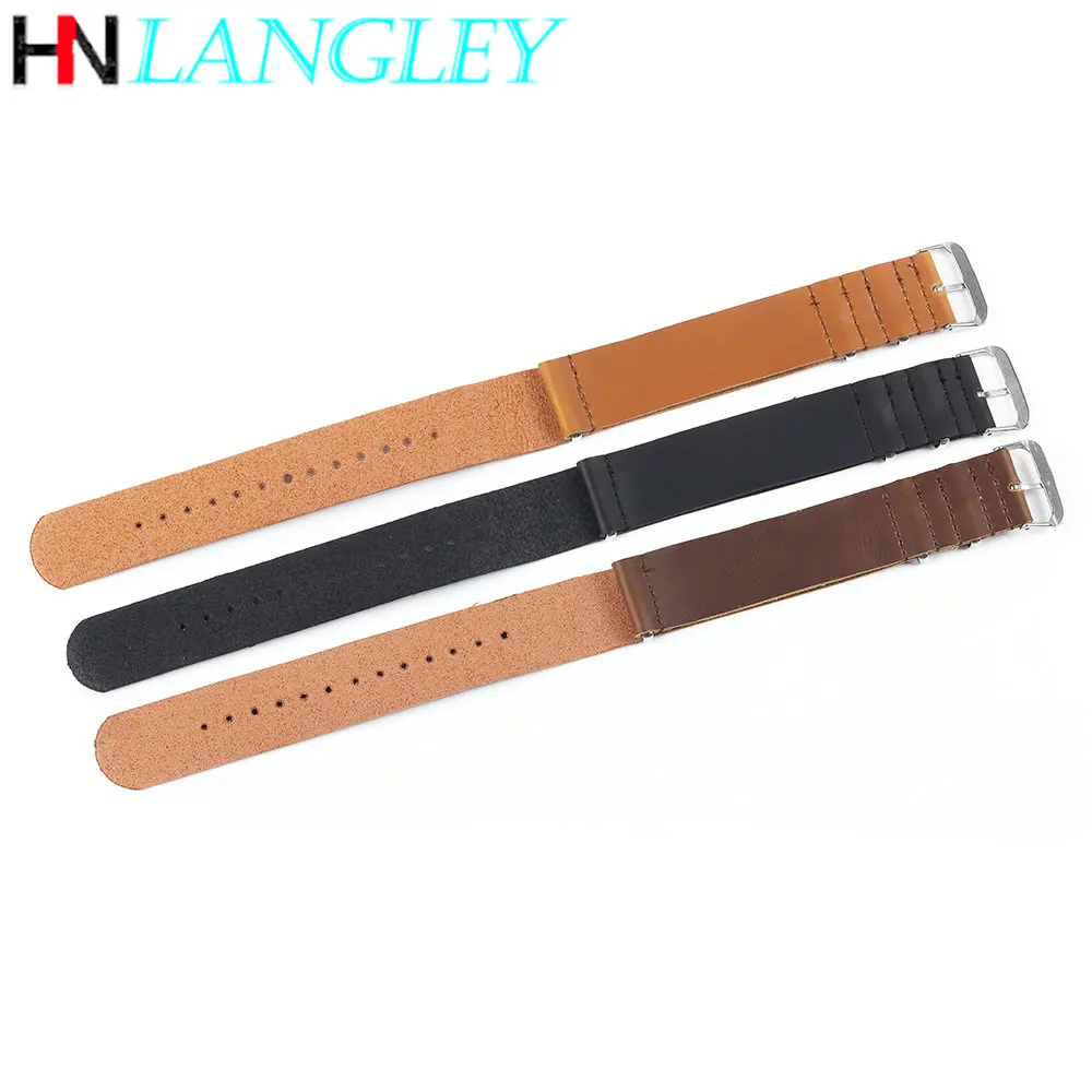 Ultra Thin Leather Watch Band  Strap Single Layer Bracelet 18mm 20mm 22mm 24mm Watch Replacement Accessories Women Men Band