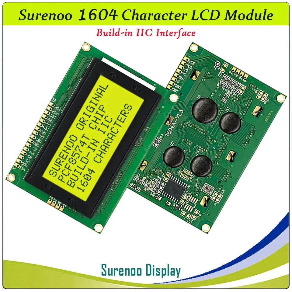 Serial IIC / I2C / TWI 1604 164 16*4 Character LCD Module Display Yellow Green Blue with Backlight for Arduino