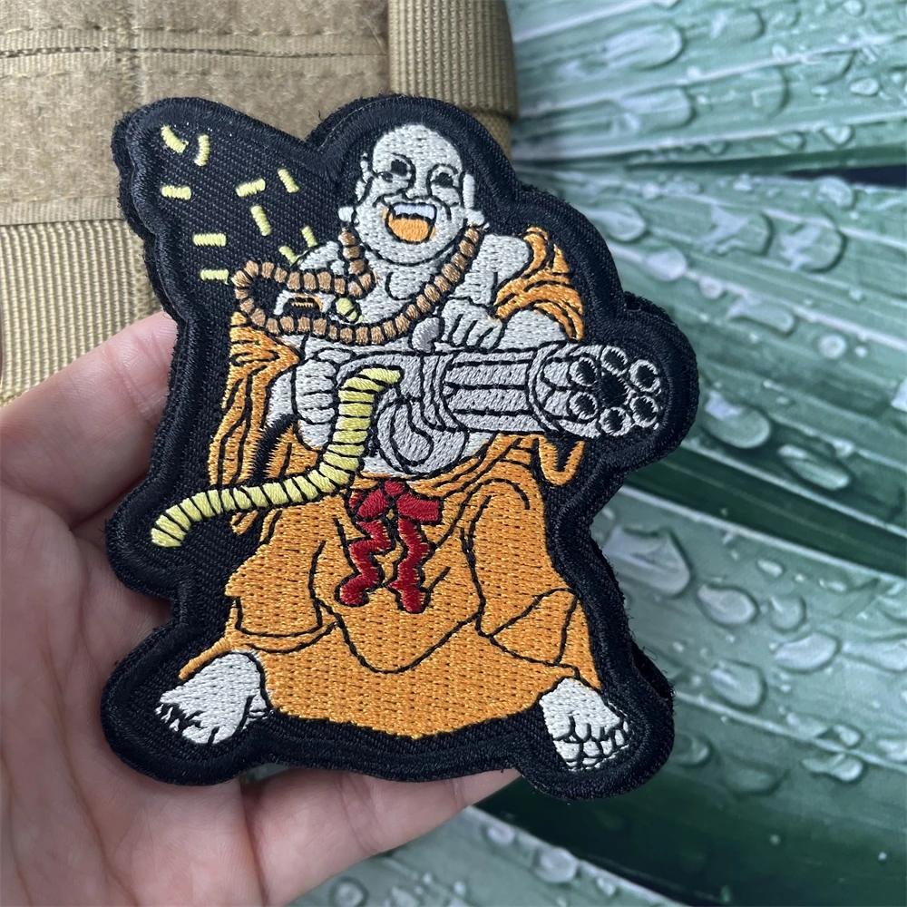 بقع شارة المعنويات لحقيبة الظهر التكتيكية ، السلام كان خيارًا ، خطاف BUDDAH u.sa وملصقات تطريز حلقة #1