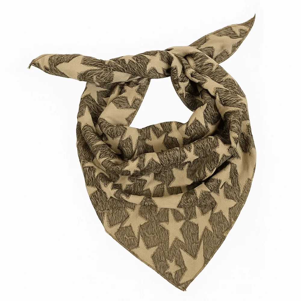 

Fashion Wasteland Style Star Hair Scarf Hip Hop Headband Y2K Hip Scarf Vintage Punk Knitted Tube Top Streetwear