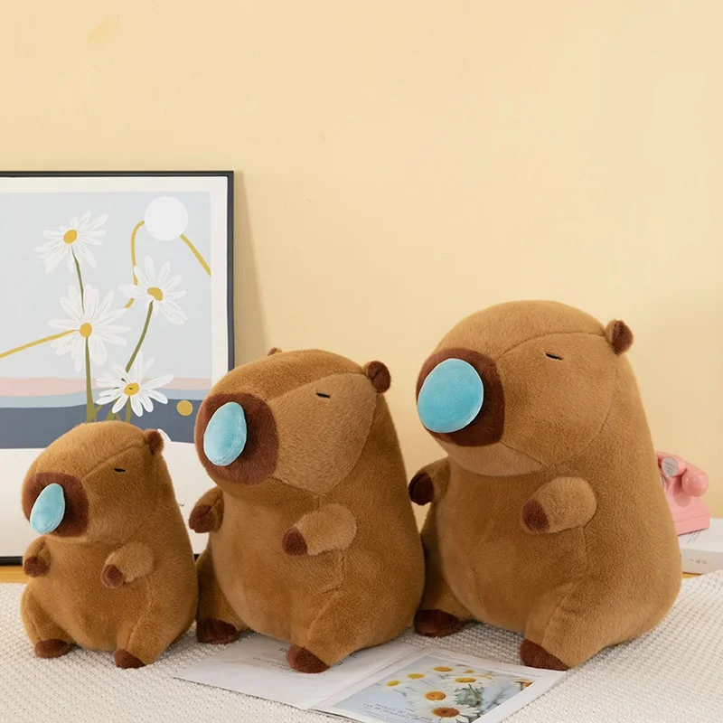 Internet Celebrity Kapibala Doll Cute Snout Bear Doll Plush Toy Cloth Doll Birthday Gift Brown Snouted Water Dolphin Body Pillow