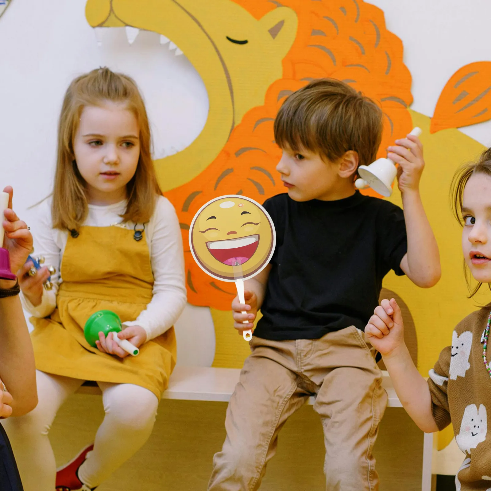 3Pcs Emotion Expression Signs Handheld Paddle Teaching Props for Classroom Voting Back to School Supplies True False Answer