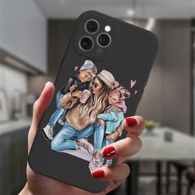 Fashion Girls Phone Case for iPhone 15 14 13 12 11 Pro Max Case Coque for iPhone XR X XS Mini SE 7 8 Plus Cover Shockproof Funda