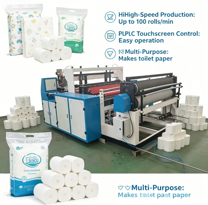 Customized Toilet Paper Rewinding Machine Semi-finished Roll Paper Processing Equipment Hand Towel Paper Production Line