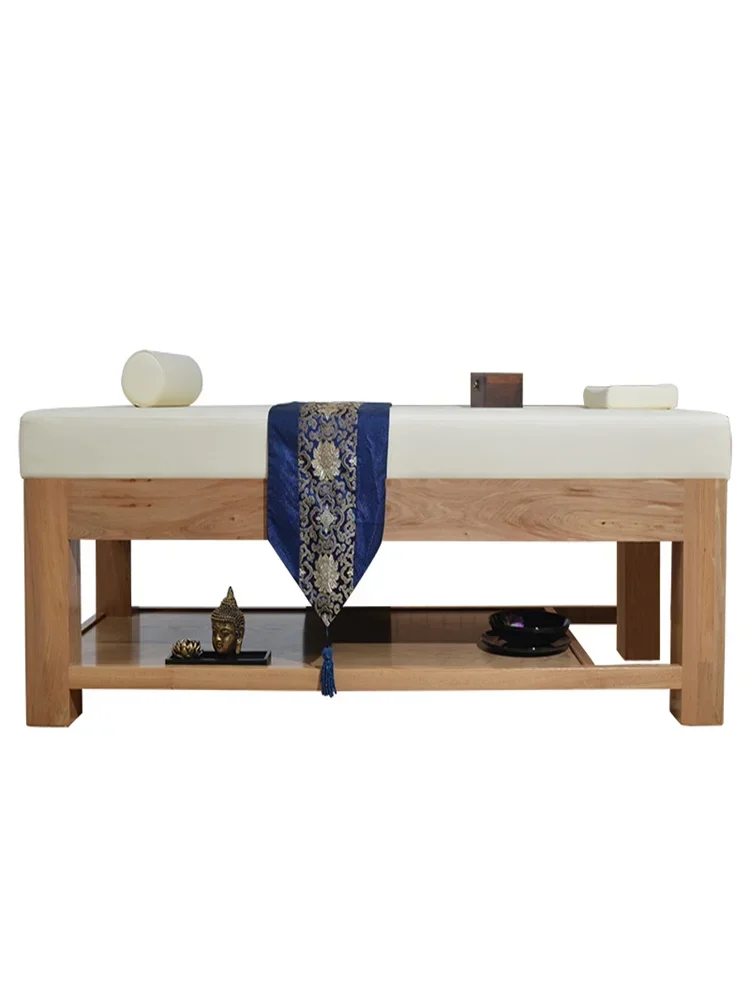 Widened solid wood massage table, TCM massage and osteopathy