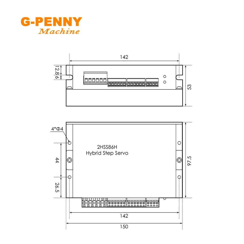 Imagem -06 - G-penny-motor Deslizante do Laço Fechado Servo Motor Híbrido Nema34 8.5n.m 1200oz-in C.c. ca 86j18156ec1000-ls Mais 2hss86h-a5