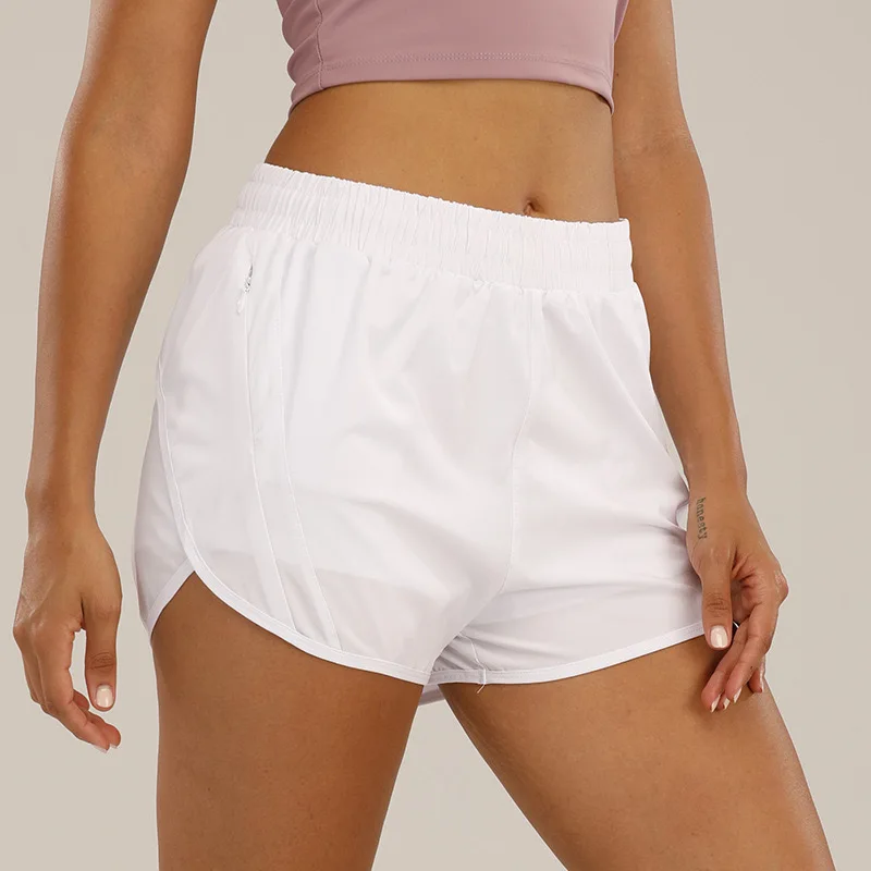 Klassieke 2-In-1 Yogashorts, Fitnessruimte, Hardlopen, Fietsen, Sneldrogende Sporten, Strakke Damesshorts