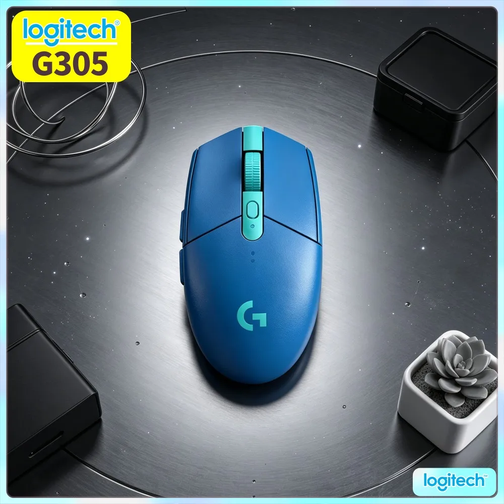 G305 Logitech Wireless LIGHTSPEED Tournament Mice HERO 12000 DPI 6 Config Keys Durable Shell For PC Mac Gaming Setup