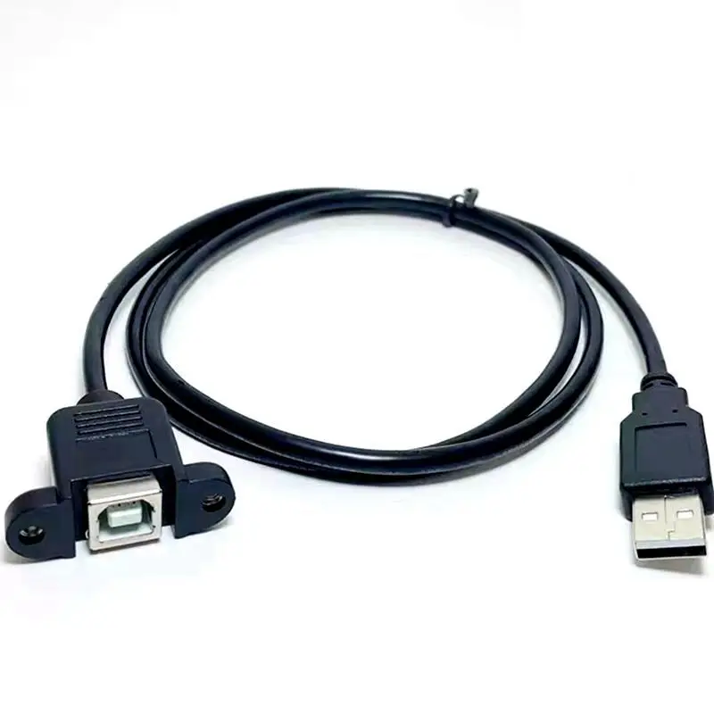 Cable de datos hembra de impresión USB 2,0 A Boca cuadrada, extensión hembra A B con orejas y Cable de Panel fijo, todo de cobre