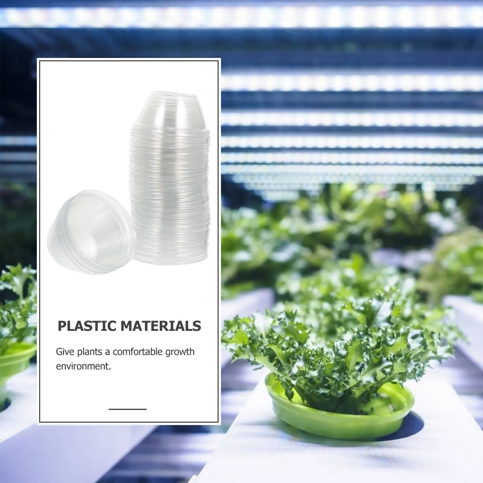 50Pcs Transparent Plants Nursing Covers Hydroponic Plant Moisturizing Heat Insulation Plastic Covers Gardening Tools