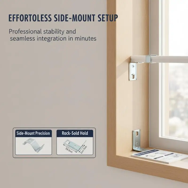 1/2Set High Quality Wall Bracket Hardware Accessories For Electronic Curtain Single/Double Rail Side Mount Bracket Track Poles