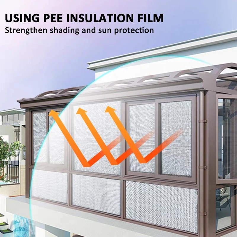 Household Window Sunshades Anti-UV Aluminum Foil Shading Screen Sunshine Room Shading Board Keep Warm Film Balcony Privacy Pad