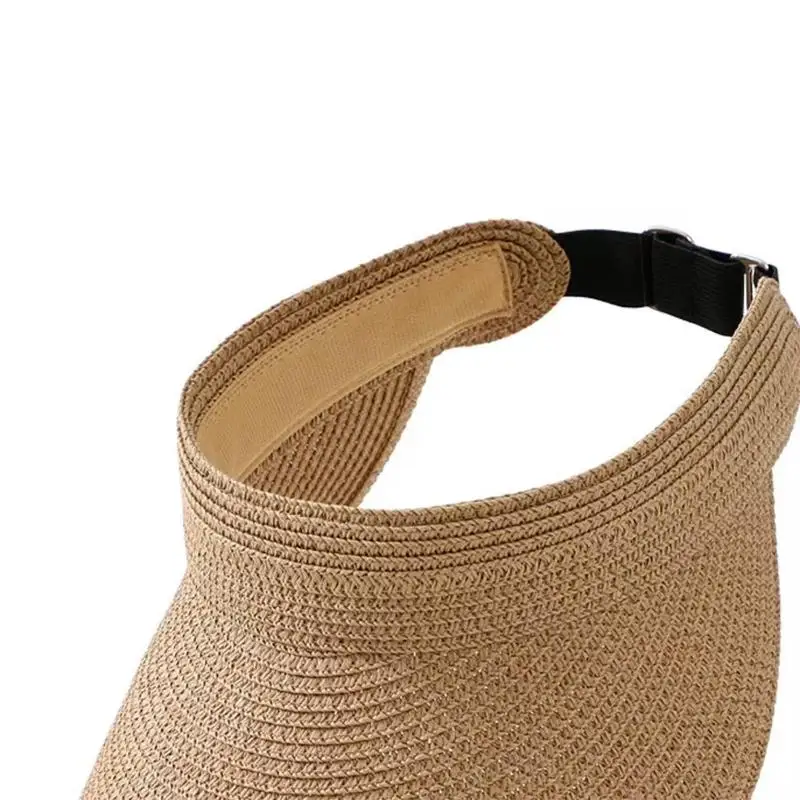 Women’s UPF50+ UV‑Shield Sun Cap Foldable Wide‑Brim Visor Hat with Hollow Ponytail Design Summer Essential Headwear