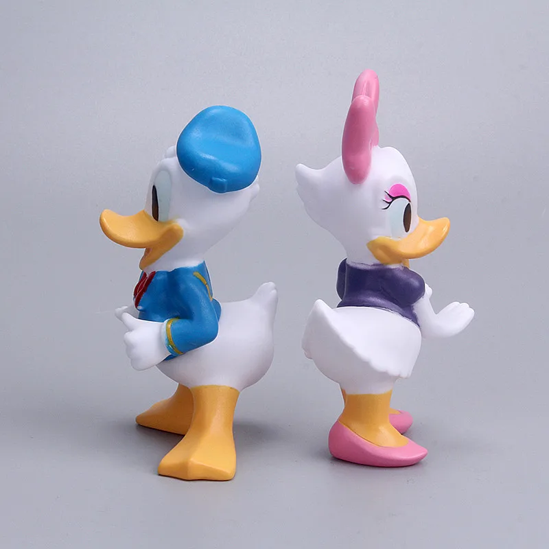 Genuine Disney Donald Duck Daisy Anime Dolls Figure Model Cake Decoration PVC Ornament Cartoon Toys for Children Christmas Gifts