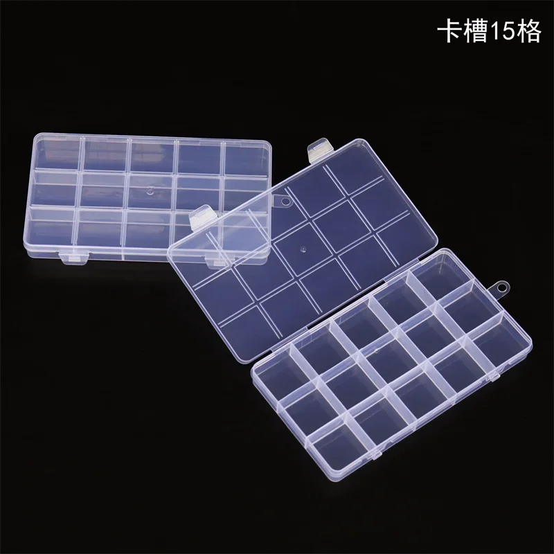 Transparent Plastic Storage Box for Jewelry Classification