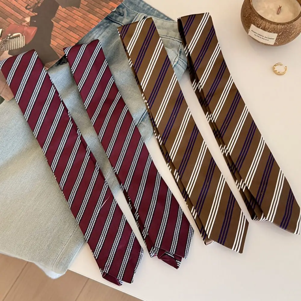 

Clothing Decoration Korean Striped Tie Stripe Y2K JK Uniform Necktie College Style Retro JK Ties JK Uniform Decoration