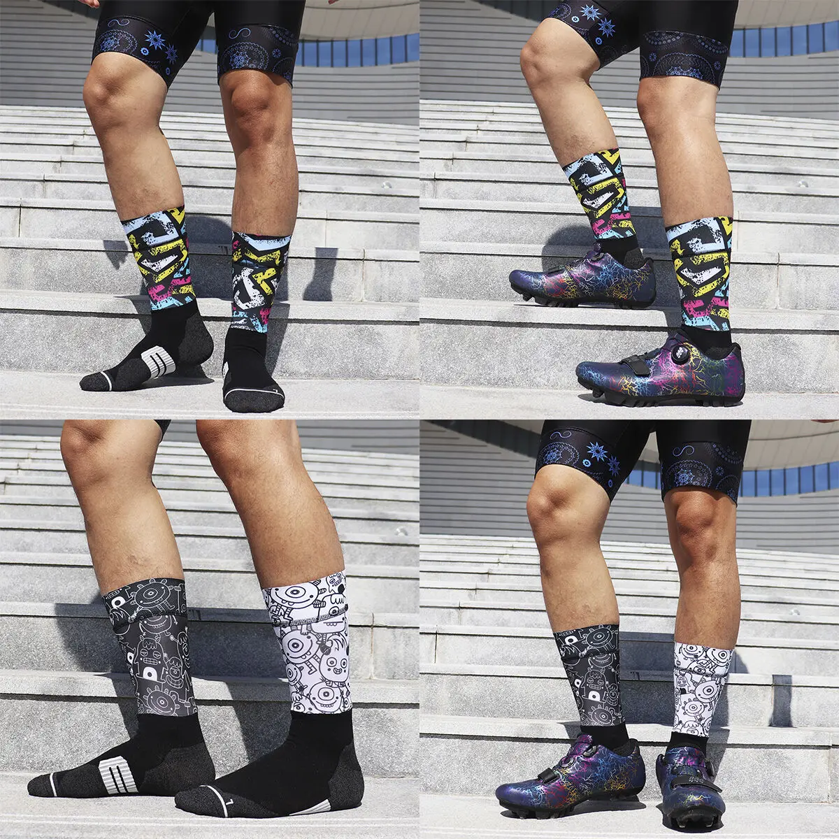 Calcetines deportivos antideslizantes para hombre y mujer, medias profesionales de compresión para ciclismo de carreras