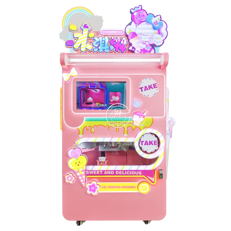 Factory Price Frozen Food 3 Flavors Soft Ice Cream Vending Machine Commercial Automatic Cup Ice Cream Vending Machine For Sale