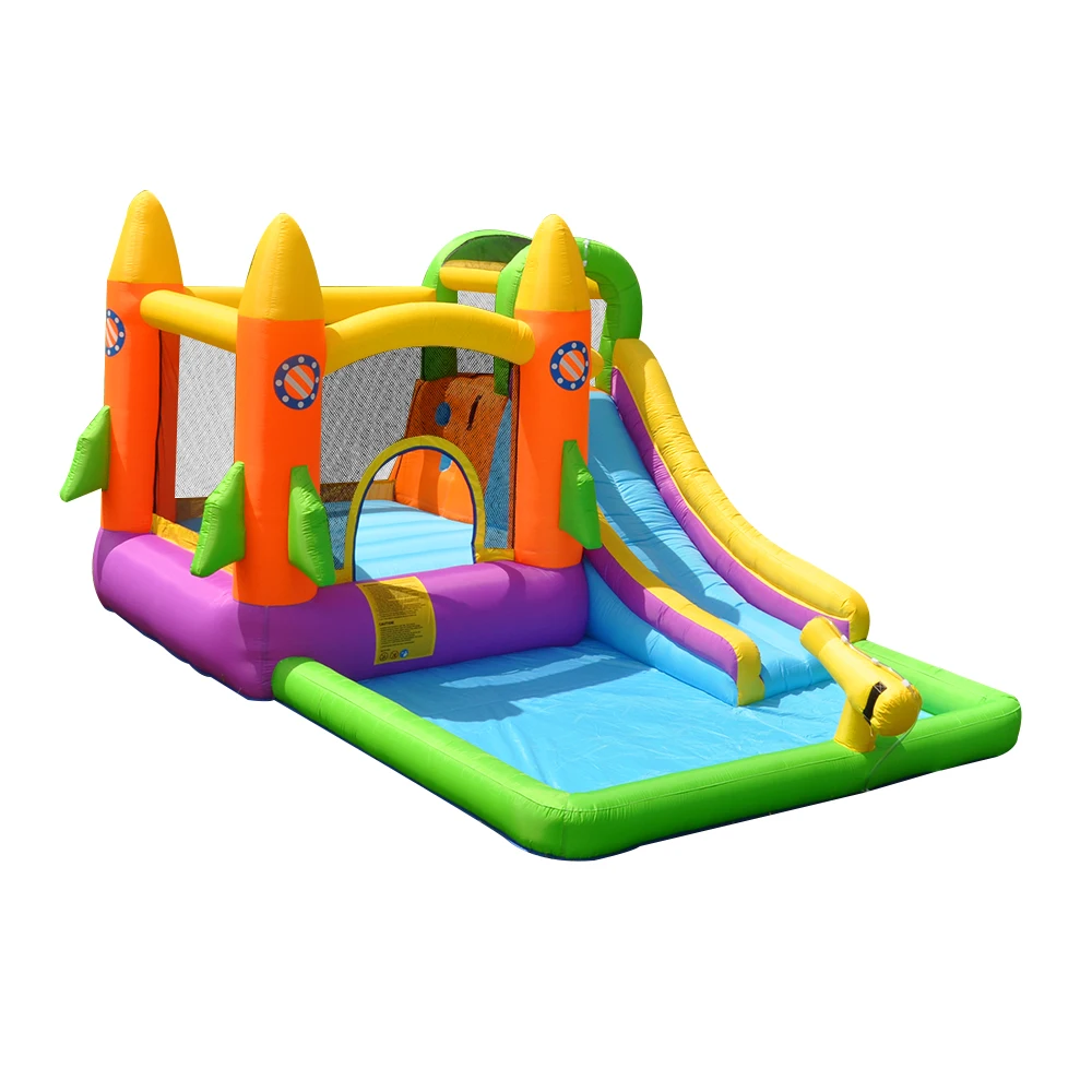 

Supplier Bouncy Castle Water Slide Sales Manufacturer Combination Trampoline Playground Bounce House Straight Slide Water Park