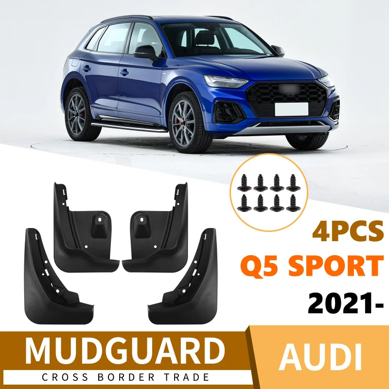 2021 2022 2023 2024 For Audi Q5 Q5L 4PCS ABS Mud Flaps Front Rear Wheel Splash Guards Mudguards Auto Car Accessories