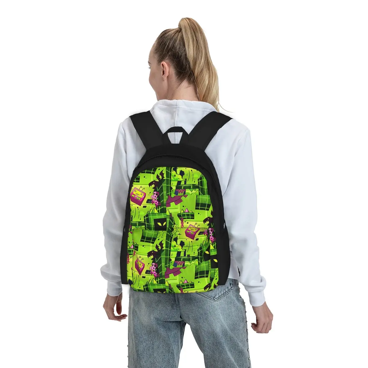 Sac à dos Geometry Dash Cube pour femme, sac à dos Mochila 3D, sac d'école étudiant, sac à dos pour ordinateur portable amoureux des jeux vidéo, sac à dos de voyage pour enfants, mode