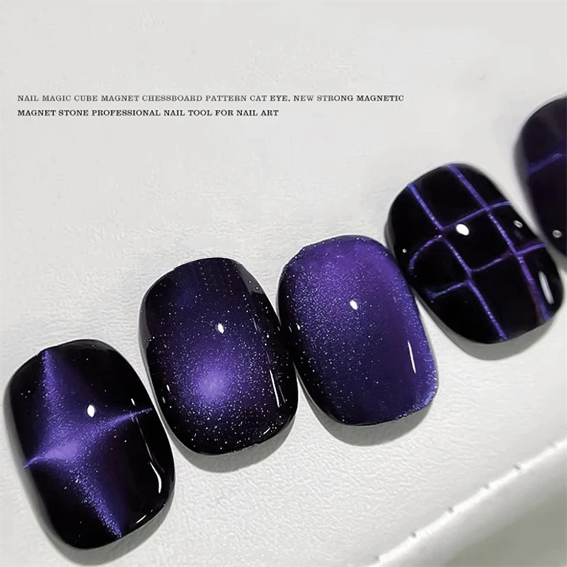 Nail Art Cat Eye Cube Magnet Multi-function Chessboard Starlight Nail UV Magnetic Attraction Magnets 27pcs Nail Magnetic Stick