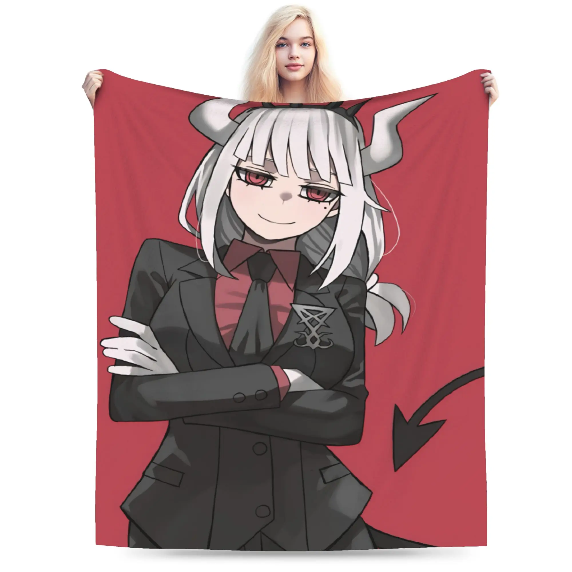 Comfort Contradiction Helltaker Lucifers Modeus Blanket Stuff Room Decorative  Throw Blanket Lightweight Thin Flannel