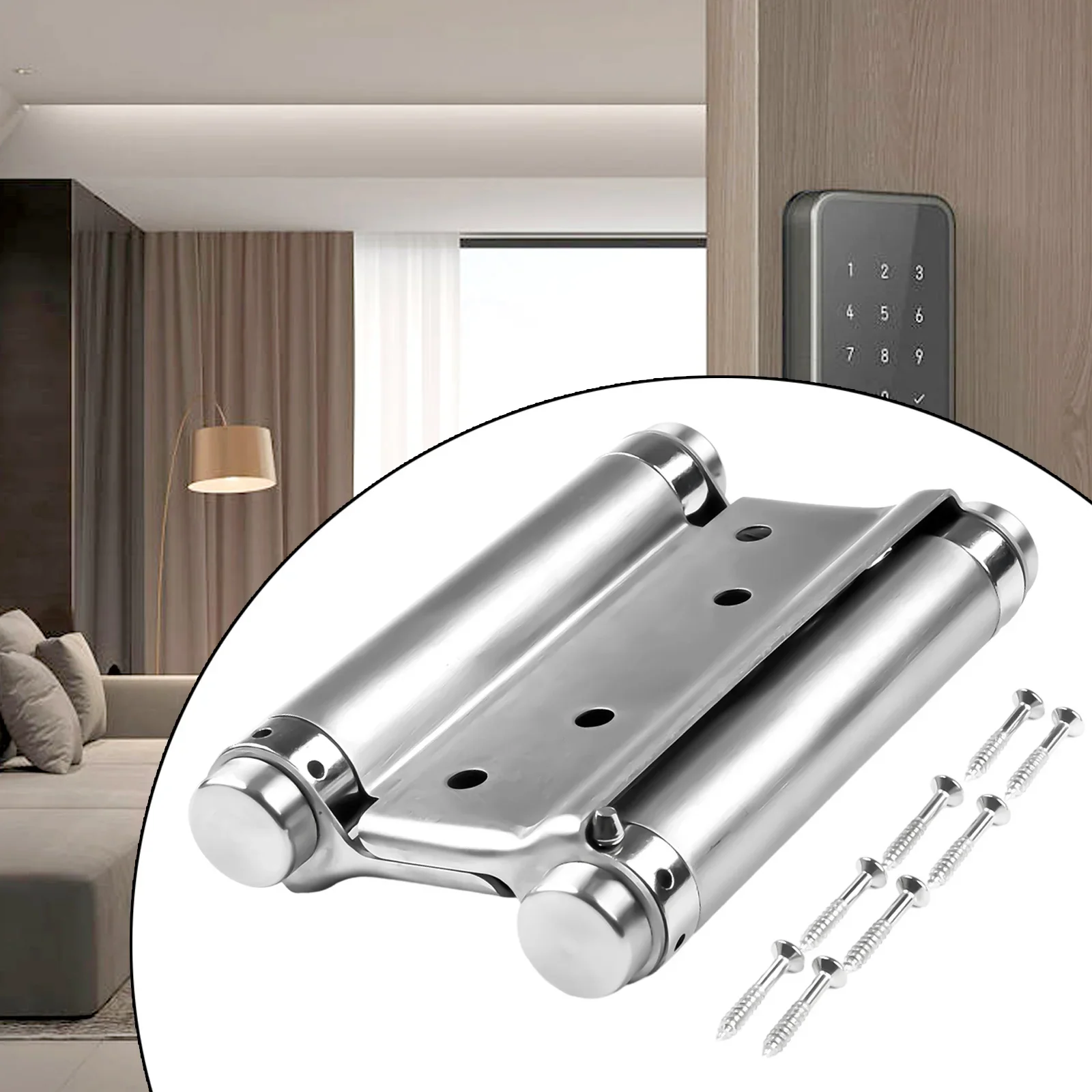 Double spring hinge Stainless Steel Compact Events Door Hinge Good Finish Multi Layer Processing Variety Of Swing Door Versatile