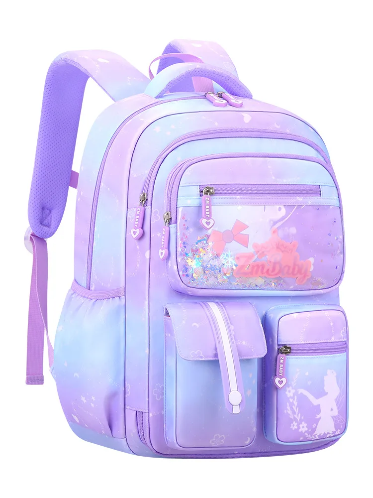 Mochila escolar Kawaii para niños y adolescentes, morral escolar de Color degradado pequeño, impermeable, primaria