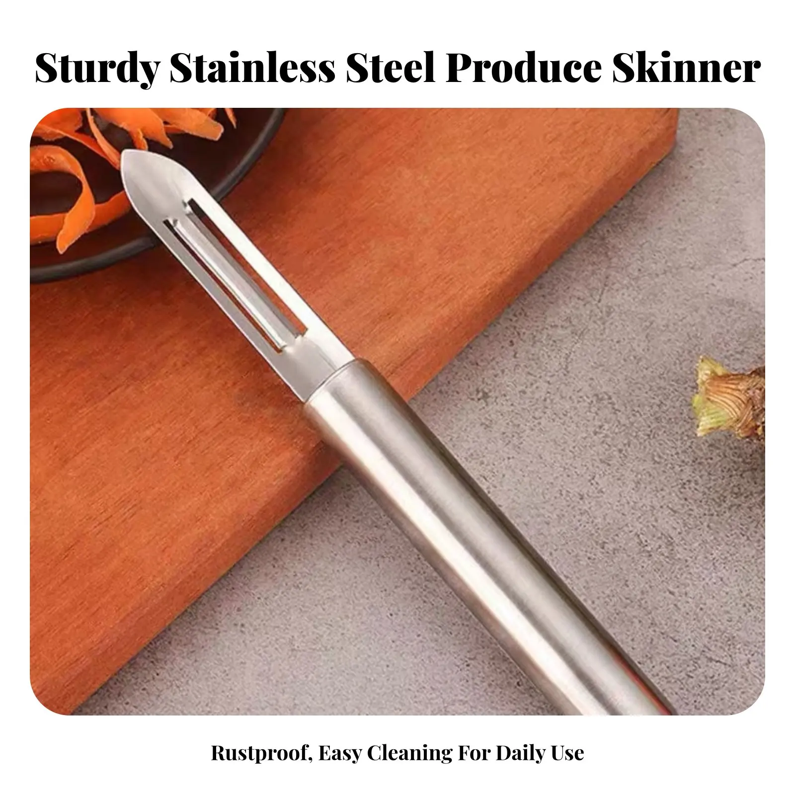 Stainless Steel Vegetable Skinner All-Purpose Potato Vegetable Skinner Peeling Blade Kitchen Utensil Easy to Clean for Chefs