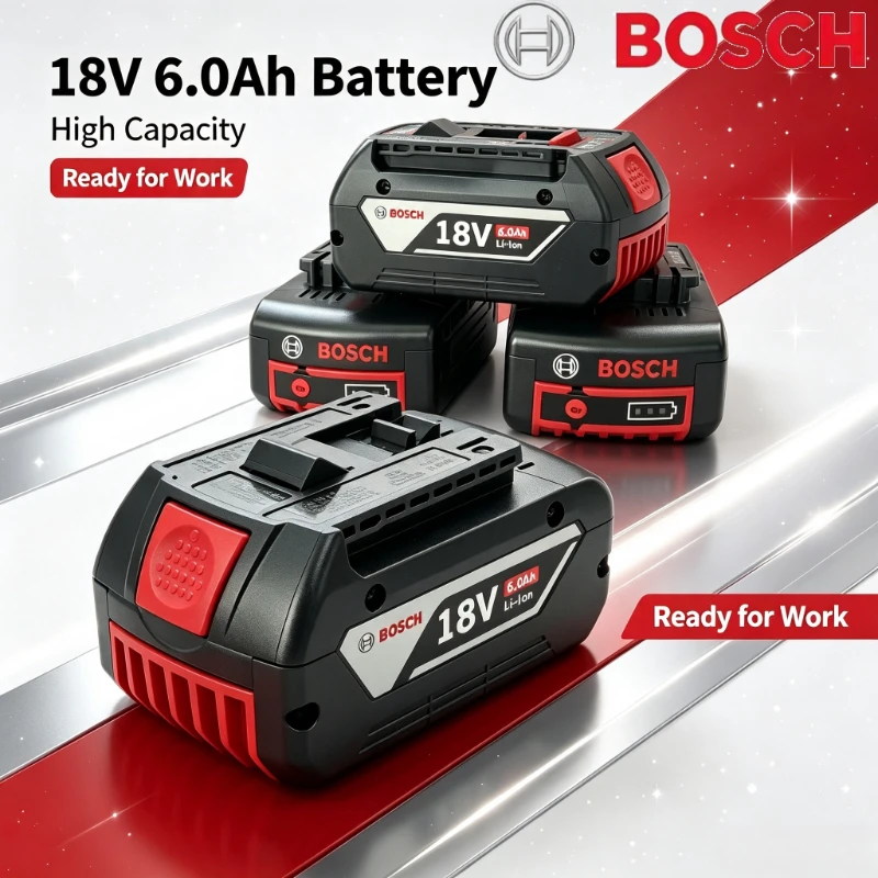 Original Bosch 18V 6.0Ah Battery,Small Size,light Weight and Stable Voltage Output,fit BAT609,for Bosch Cordless Power Tools