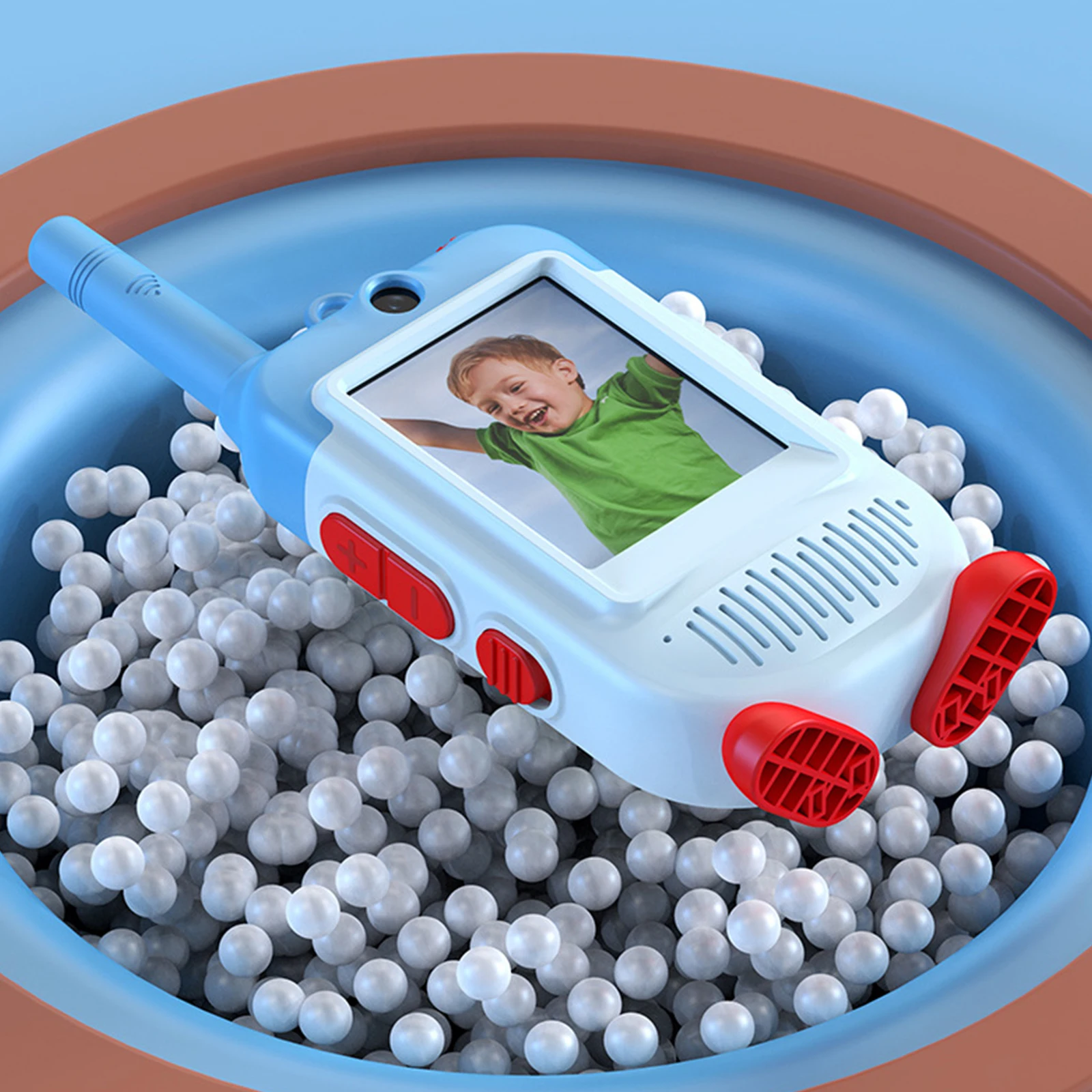 Paquet de 2 talkies-walkies pour enfants avec vidéo, talkies-walkie vidéo rechargeables pour enfants, cadeaux de noël et d'anniversaire pour garçons et filles