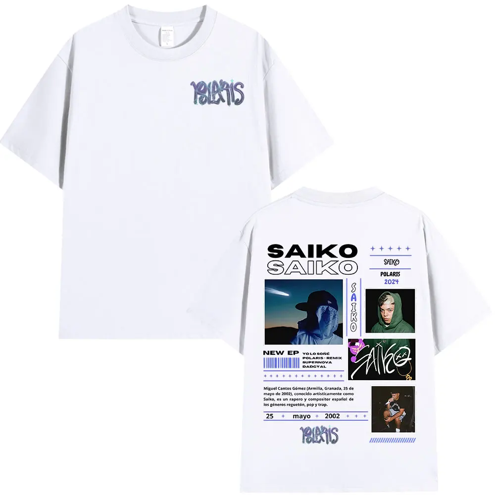 

Rapper SAIKO POLARIS Album Tour 2025 T-shirt Men's Women Clothing Oversized T-shirts Hip Hop Retro Short Sleeve T Shirts