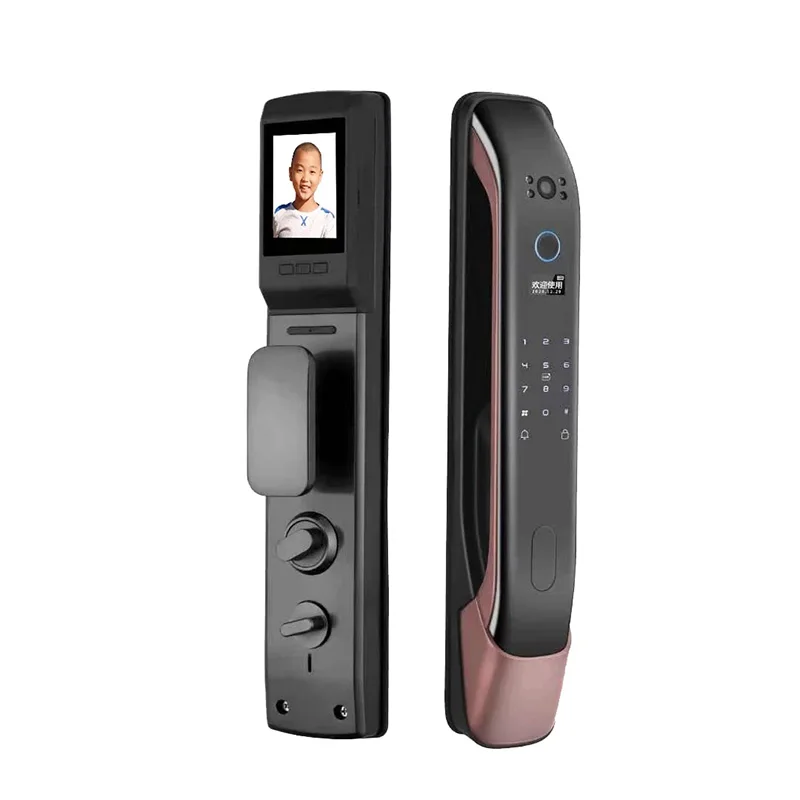 New biometric fingerprint security lock smart door lock password key ic card unlock app camera monitor electronic lock