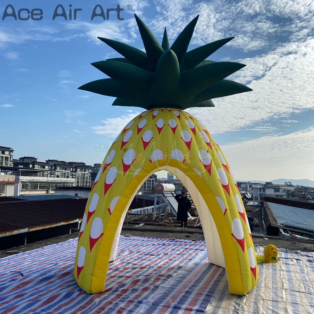 Advertising Inflatable Fruit Pineapple Promotion Booth Tent Lighting Inflatable Pineapple Tent