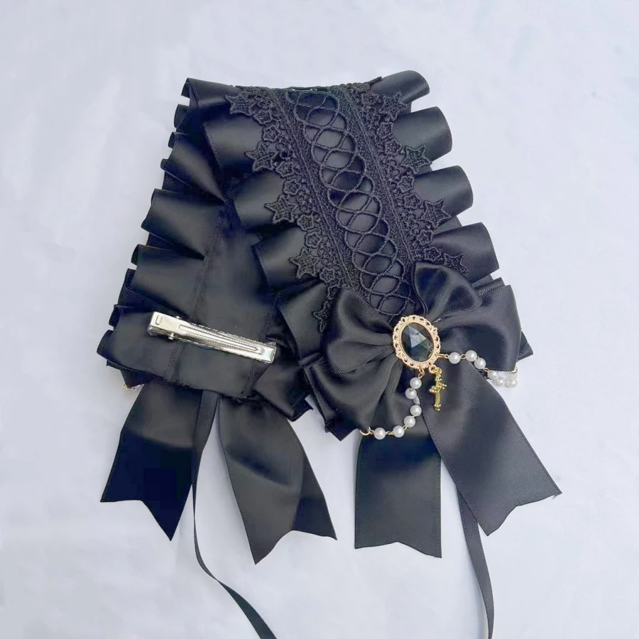 Gothic Lolita Headdress Maid Lace Handmade Versatile Hair Accessories Cute Cosplay Headbands Sweet Hairpin image 3