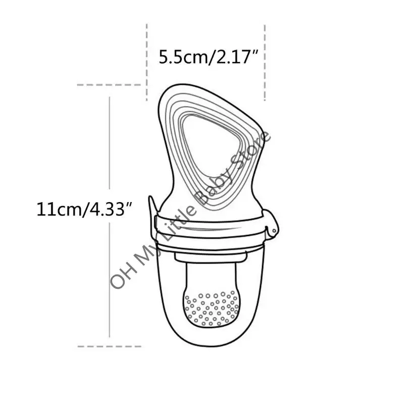 M76C المحمولة طعام الأطفال الفاكهة المغذية مصاصة الرضع التسنين لعبة خالية من BPA دائم